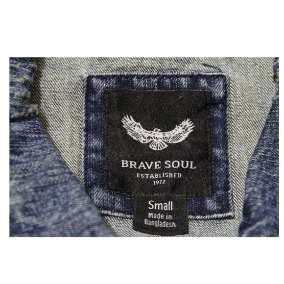 brave soul denim factory distressed jacket (777) - Picture 6 of 7